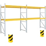thumbnail of Palettenregal für 18 Europaletten, 2 Felder, BxTxH 5710 x 1100 x 3000 mm, Tragkraft 2600 kg/Regalebene, Feldlast 5200 kg - inkl. Anfahrschutz
