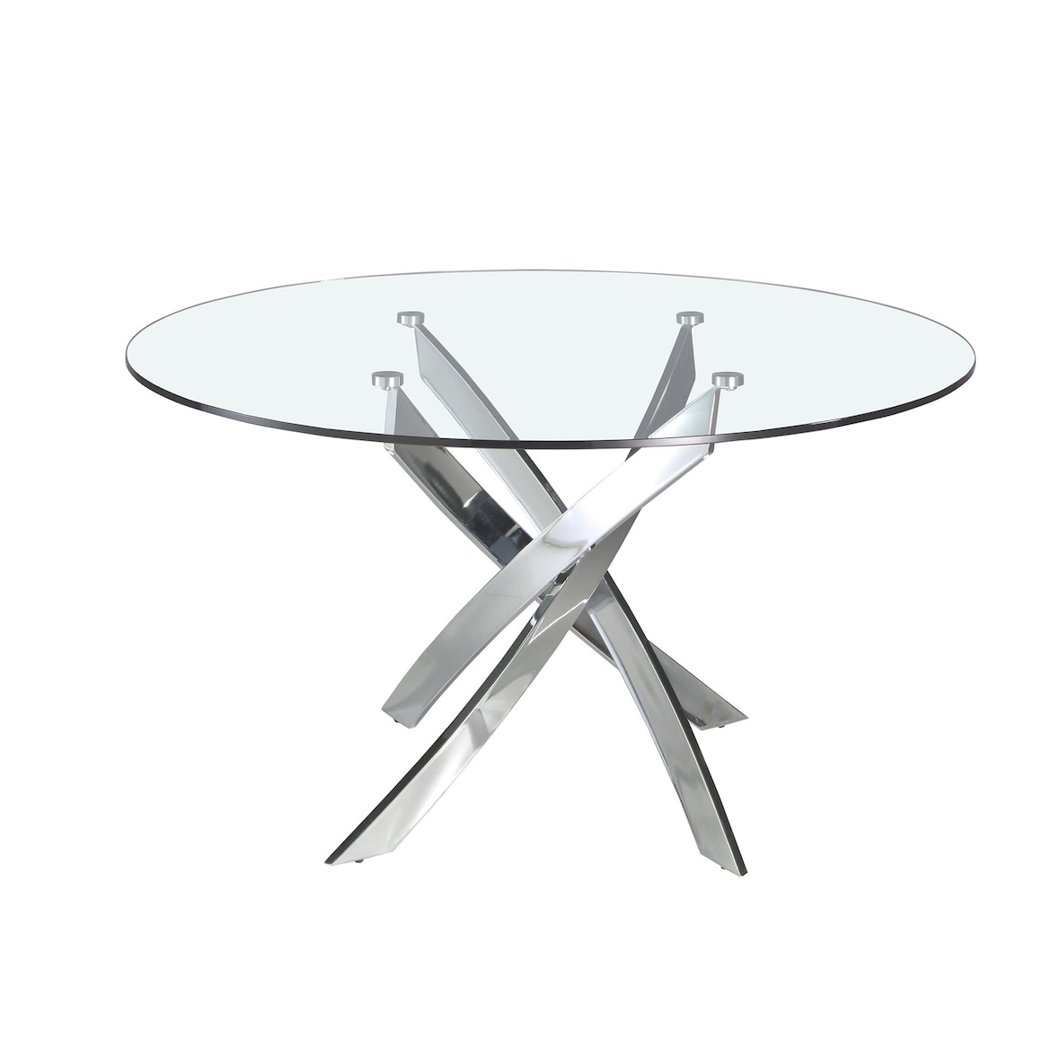 Angel Cerdá Mesa comedor redonda cristal 1061.01 Ø110 x 75 cm.
