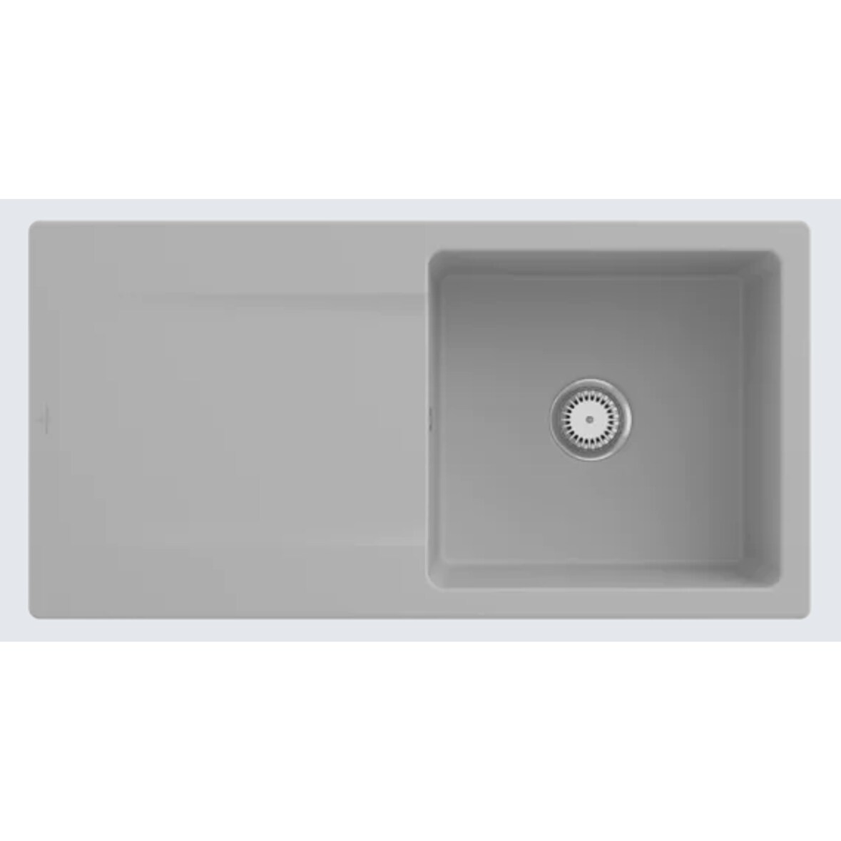 Villeroy&Boch Rechteckiges Spülbecken, Küchenspüle Siluet 60 Steam hell grau, 100x51cm, Unterschrankbreite 60 cm
