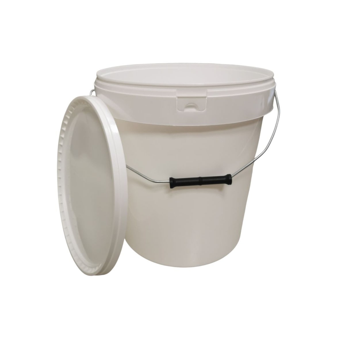 Seau alimentaire blanc anse métal - Ø 293 mm - 15,9 l