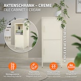 thumbnail of ML-Design Aktenschrank aus Stahl, Creme, 40×101,5×40 cm, Büroschrank mit 2 Türen und verstellbaren Böden