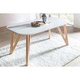 thumbnail of SalesFever eettafel Scandinavisch design | massief eiken frame | tafelblad MDF wit gelakt | 140x90x76 cm
