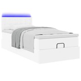 thumbnail of vidaXL Ottoman-Bett mit Matratzen & LEDs Reinweiß 90x200 cm Kunstleder