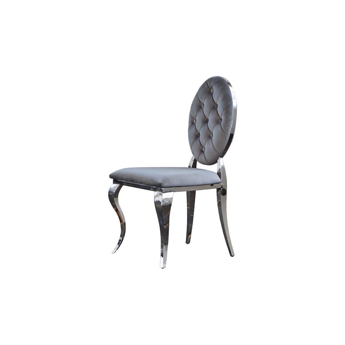 KAWOLA Stuhl LINDA Esszimmerstuhl Barock Velvet grau