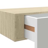 thumbnail of vidaXL Wandmontiertes Schubladenregal Eiche und Weiß 40 x 23,5 x 10 cm MDF