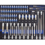 thumbnail of Profi Werkstattwagen Einlage blau 102 tlg. Stecknuss Sortiment Schaum 520x400mm