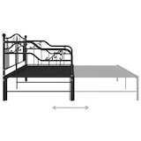 thumbnail of vidaXL Ausziehsofa Bettgestell Schwarz Metall 90x200 cm