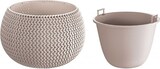 thumbnail of Blumentopf mocca taupe Strickmuster Pflanztopf Pflanzkübel Blumenkübel Übertopf Taupe
