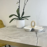 thumbnail of Restootab - Tampo Ø90 mármore venato decoração bordas em latão
