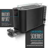 thumbnail of Arendo Langschlitz 4 Scheiben Toaster Frukost, mit Display, Defrost Funktion, Wärmeisolierendes Doppelwandgehäuse, Schwarz