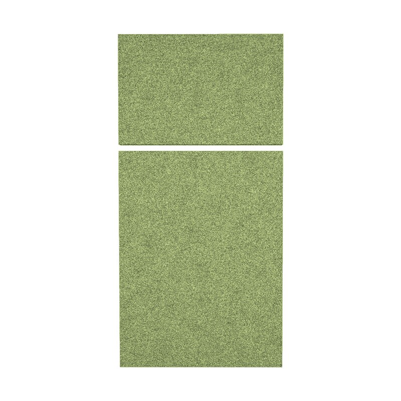 Noverb Design - Set 6 Pannelli Acustici Fonoassorbenti MADE IN ITALY - Poliverb Fuga A - Color Verde Chiaro  50 x 66,6 x 4 cm