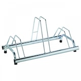 thumbnail of Andrys - Rastrelliera Porta Biciclette a Terra Senza Ancoraggio, Posti Alti e Bassi, in Acciaio Zincato Freddo, Argento, 77 x 42 x 40 cm, 3 Posti