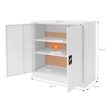thumbnail of ML-Design Aktenschrank 90x40x90 cm Weiß | abschließbar, Stahl, 2 Böden, 2 Türen, Metallschrank Lagerschrank