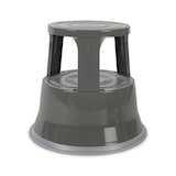 thumbnail of Rollhocker aus Stahl - Elefantenfuß - Hocker für Büro und Gewerbe - 150 kg belastbar - mit Laufrollen - TÜV geprüft / Grau