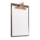 thumbnail of Securit® Porte-menu en bois avec clip - Clip en acier inoxydable - A4. Clip marron, presse-papiers gris.