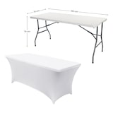 thumbnail of Capa para Mesa Dobrável Retangular Catering 150x74cm Branco 7house
