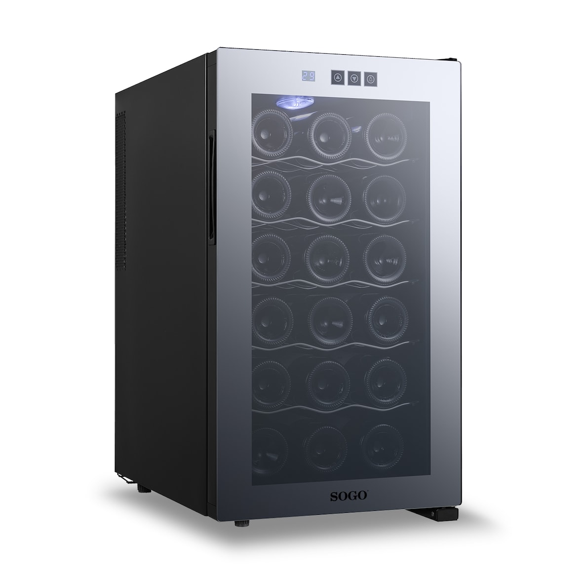 Vinoteca-bodega vinos sogo -pantalla tactil-12º a 18 ºc  - 18 botellas 48l - 50w