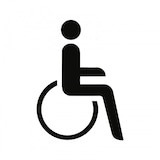 thumbnail of Aufkleber - Piktogramm WC Behinderte/barrierefrei, Folie, 160x160 mm