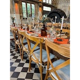 thumbnail of Crossback Stapelstuhl massivholz, Hell, 48x47x88cm (BxTxH), 50100L