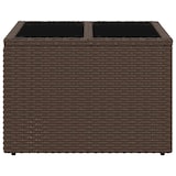 thumbnail of vidaXL Gartentisch mit Glasplatte Braun 55x55x37 cm Poly Rattan