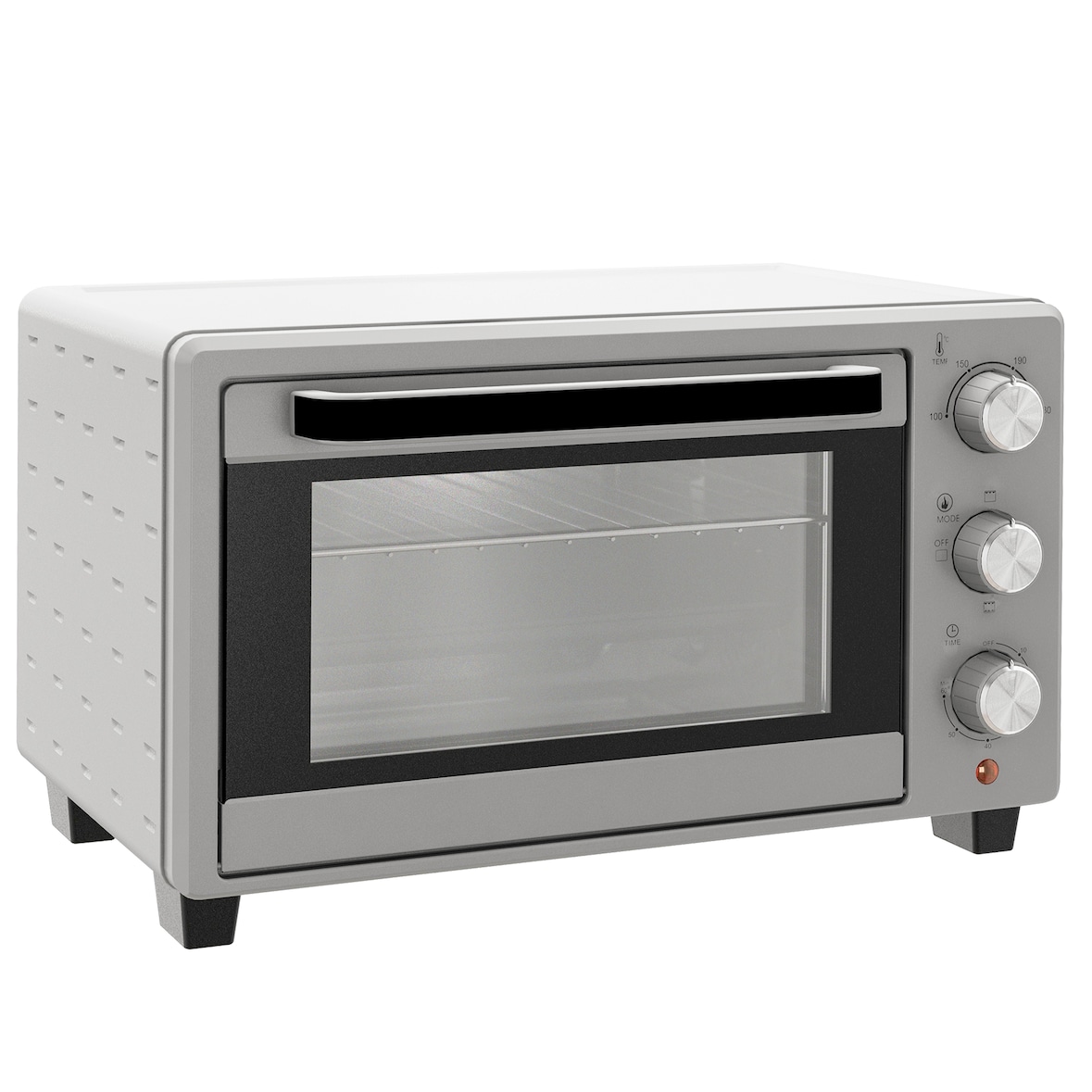 HOMCOM horno eléctrico de sobremesa horno sobremesa de 21L 1400W con temporizador hasta 60min y temperatura regulable hasta 230℃ plateado