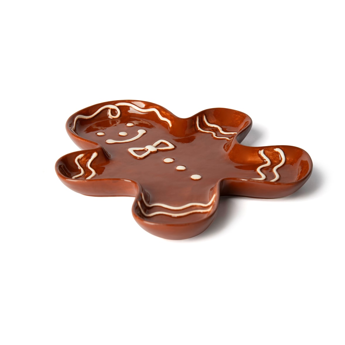 Excelsa Teller Wonderful Ginger Lebkuchenmann Keramik braun