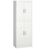 thumbnail of HOMCOM Armário de Cozinha Móvel Auxiliar de Cozinha com 4 Portas e 5 Prateleiras Estilo Moderno Anti-Tombo 60x36x168cm Branco