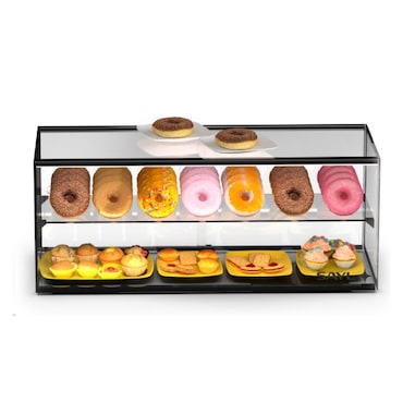 Vitrine Neutra Reta 2 Pisos Com Led 920x330x315 mm