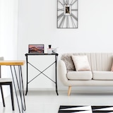 thumbnail of Relaxdays Schreibtisch klein, HxBxT 75 x 60 x 40 cm, kompakter Computertisch, Laptop Arbeitstisch, MDF & Metall, schwarz