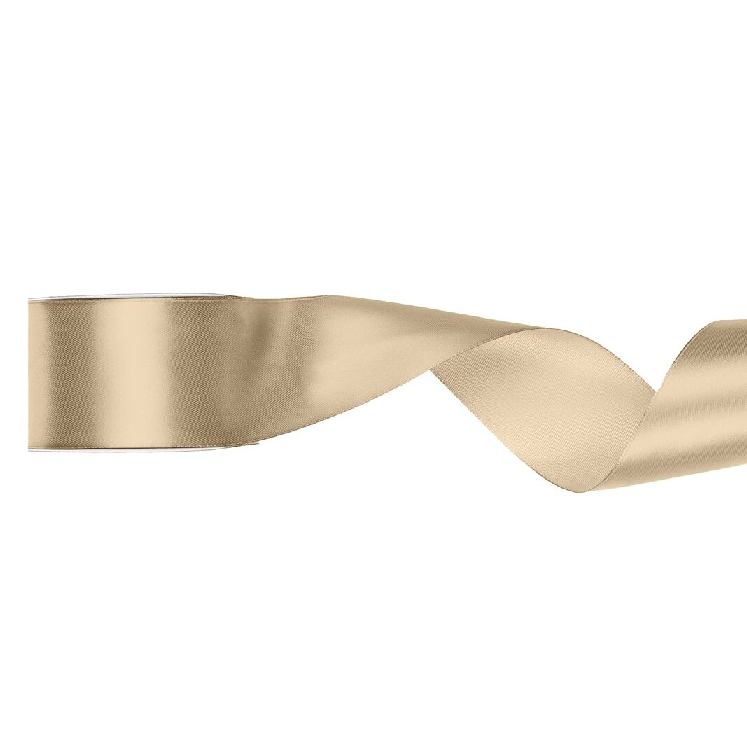 Satin Geschenkband gold 25m 50mm breit