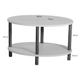 thumbnail of Helloshop26 - Mesa de centro ovalada 43 x 70 x 44 cm efecto madera 03_0008479