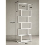 thumbnail of Bücherregal WL5.691 70 x 23,5 x 190,5 cm weiß, Standregal 6 Fächer, Kleine Design Kommode, Modernes Aktenregal Spanplatte Freistehend,