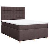 thumbnail of vidaXL Boxspringbett mit Matratze Dunkelbraun 140x200 cm Stoff