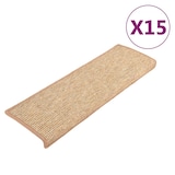 thumbnail of vidaXL Stufenmatten 15 Stk. 65x21x4 cm Hellbraun Rechteckiger Rand