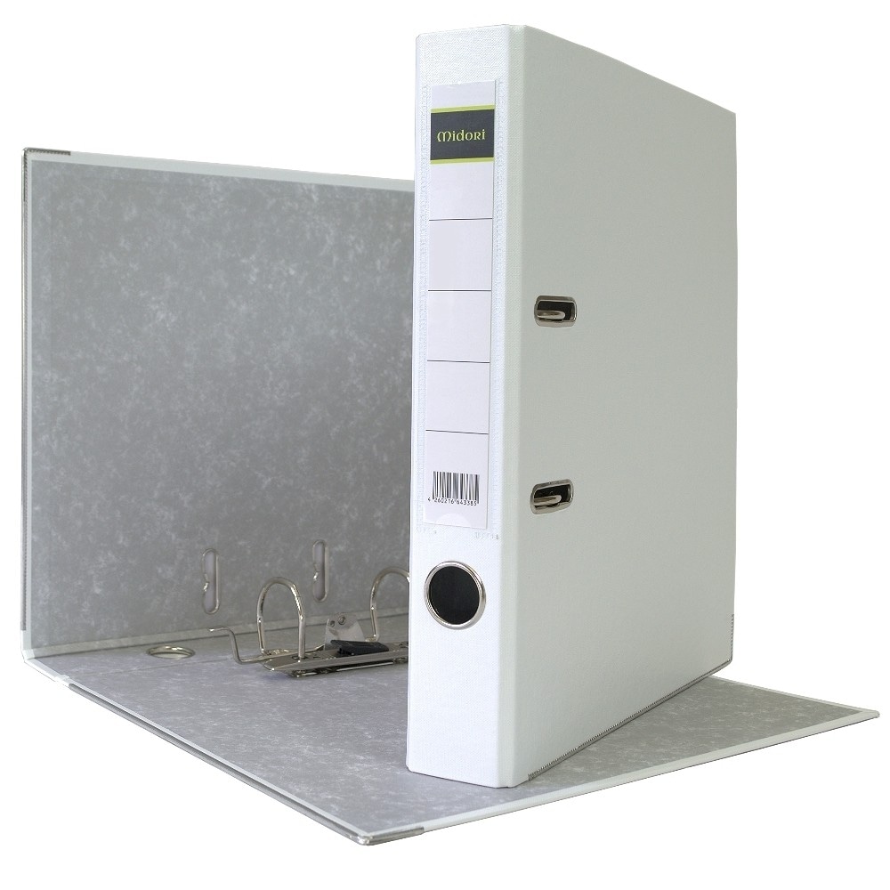 8 x Aktenordner PP A4 50 mm Weiss Kunststoff Archiv Büroordner Ringordner