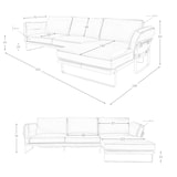 thumbnail of Angel Cerdá Canapé d'angle droite en cuir camel 6232C 302 x 166 x 84