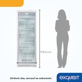 thumbnail of Exquisit Getränkekühlschrank GKS350-1-GT-280D weiss | Nutzinhalt: 320 L | LED-Beleuchtung | Umluftkühlung | Standgerät
