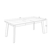 thumbnail of Mesa Comedor, 194x90x76cm, Para 10 Comensales, Patas de madera, Roble _390_10
