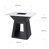 thumbnail of Brasero AHL en acier galvanisé finition noire avec plancha carrée 100cm