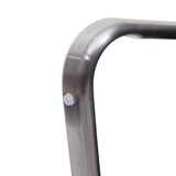 thumbnail of Sitzbank | HxBxT 90x160x59cm | Sitzhöhe 49cm | Rückenlehne Stoff/Textil Edelstahl gebürstet | Grau-Braun 160cm | Esszimmerbank Bank Polsterbank