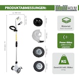 thumbnail of Akku Fugenreiniger 20V inkl. Akku 2.0Ah wechselbare Fugenbürsten Teleskopstiel