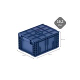 thumbnail of PROREGAL 8x VDA KLT Kleinladungsträger mit Verbundboden & Auflagedeckel | HxBxT 21,3x30x40cm | 16,2 Liter | KLT