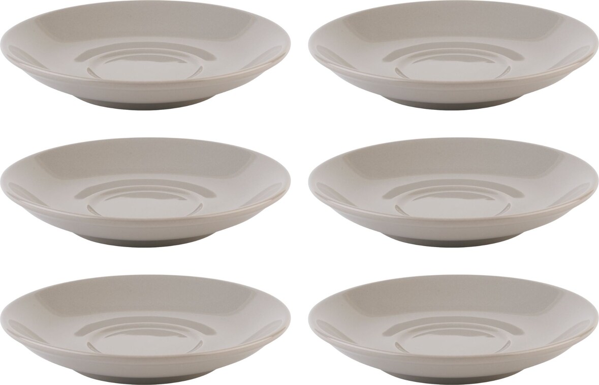 APS koffie schotel Set van 6 Ø 14,5 cm, H: 2,5 cm, porselein, blauw