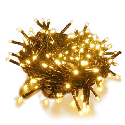 Tarrington House Standard-Lichterkette, PVC/ Kupferdraht, 20 m, 400 LED, 3.6 W, 8 Programme, Speicherfunktion, warmweiß