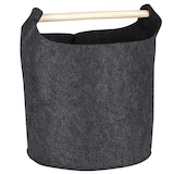 thumbnail of Kaminholzkorb Filzkorb mit Holzgriff 41201