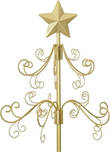 thumbnail of vidaXL Metall Weihnachtsbaum Gold 180 cm Pulverbeschichteter Stahl