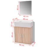 thumbnail of vidaXL 3-tlg. Badmöbel-Set mit Waschbecken Beige