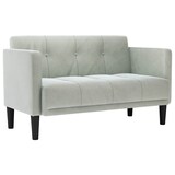 thumbnail of vidaXL Zweisitzer-Sofa Hellgrau 111 cm Samt