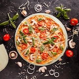 thumbnail of Relaxdays Pizzastein Set, Metallhalter, Pizzaschieber aus Holz, HBT 4 x 32 x 32 cm, runder Brotbackstein, Pizza, natur