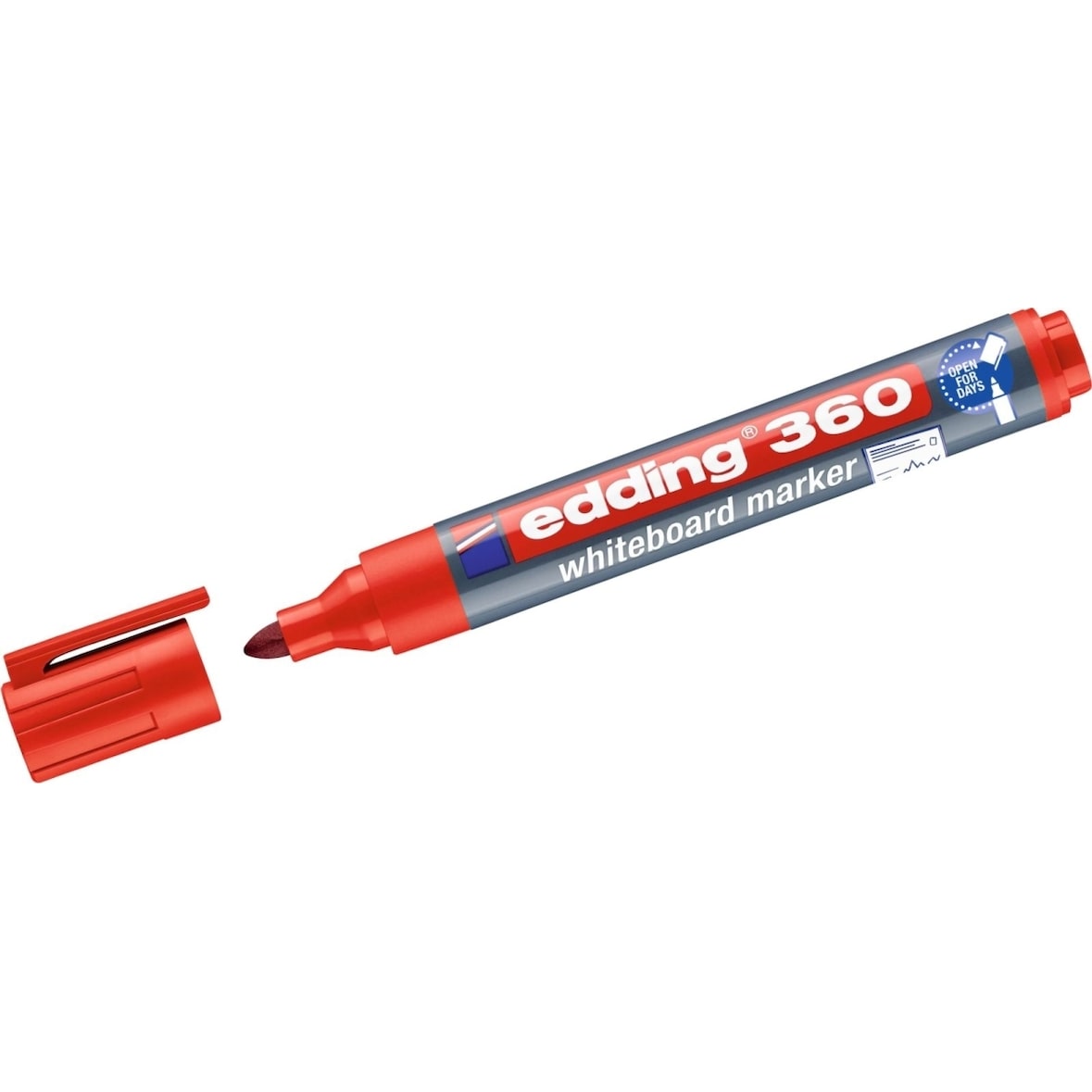 Whiteboardmarker edding 360 nachfüllbar 1,5-3mm rot Packung mit 10 Stück